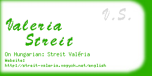 valeria streit business card